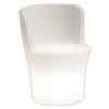 Poltroncina luminosa Comfy Relax Moon con schienale e led pouf Made in Italy multicolore