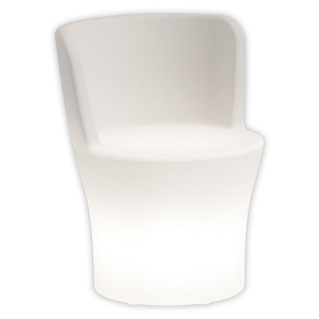 Poltroncina luminosa Comfy Relax Moon con schienale e led pouf Made in Italy multicolore