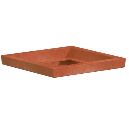 Sottovaso per vaso quadrato in resina per piante e fiori "Made in Italy" da esterno