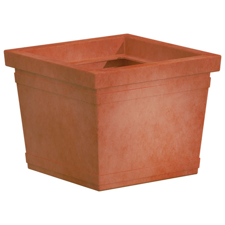 Vaso Quadro Liscio quadrato in resina per piante e fiori "Made in Italy"