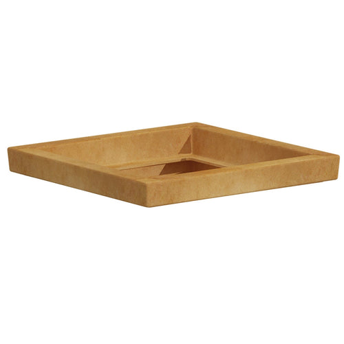 Sottovaso per vaso quadrato in resina per piante e fiori Made in Italy da esterno