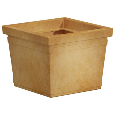 Vaso Quadro Liscio quadrato in resina per piante e fiori Made in Italy