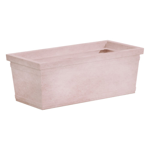 Fioriera liscia rettangolare in resina per piante e fiori Made in Italy da esterno