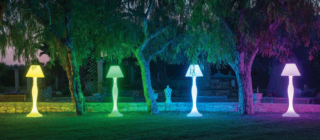 Lampada Eva luminosa per interno ed esterno "Made in Italy" da h 180 cm