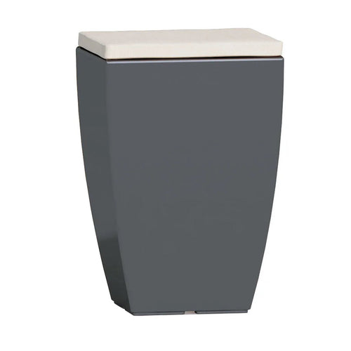 Poltroncina Comfy Fine pouf in resina con cuscino alto confortevole Made in Italy