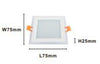 Pannello Led Incasso Luce 3000k-6500k 6w Quadrato Am-cs-6 Con Bordo Traparente 00663