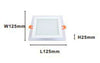 Pannello Led Incasso Luce 3000k-6500k 12w Quadrato Am-cs-12 Con Bordo Traparente 00687
