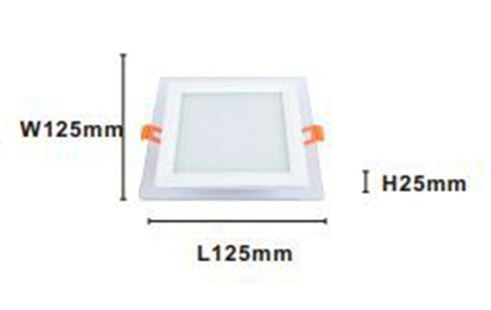 Pannello Led Incasso Luce 3000k-6500k 12w Quadrato Am-cs-12 Con Bordo Traparente 00687