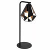 Lampada Da Tavolo Nero Con Interno In Rame Anticato Scrivania Comodino 220x170x505mm