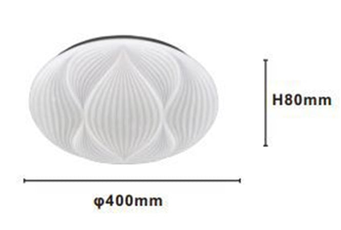 Plafoniera Lampada Soffitto Decorata Bianco Led 45w Luce Fredda 6500k Ip20 97485