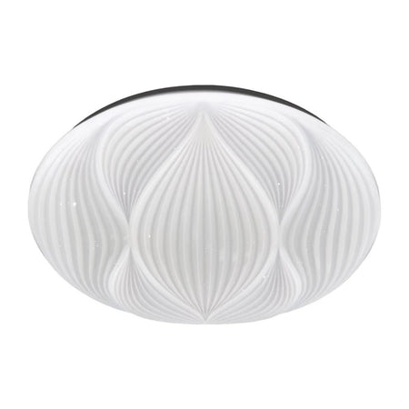 Plafoniera Lampada Soffitto Decorata Bianco Led 45w Luce Fredda 6500k Ip20 97485