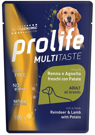 Prolife Multitaste mangime umido Cani Adulti renna agnello e patate 300 gr