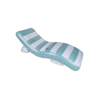 Lettino Gonfiabile Lounge Verde/Bianco Essence Swim Essentials