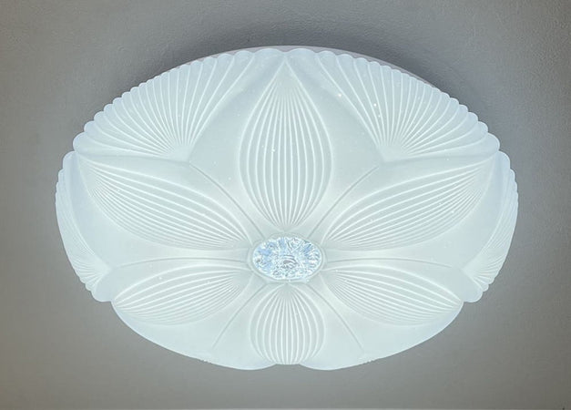 Plafoniera Led Soffitto Decoro Fiore 45w Bianco Lampada Luce Fredda 6500k Ip20 71771