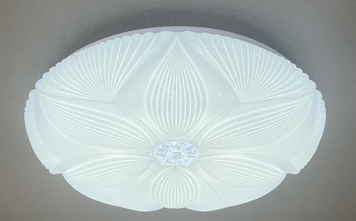 Plafoniera Led Soffitto Decoro Fiore 45w Bianco Lampada Luce Fredda 6500k Ip20 71771