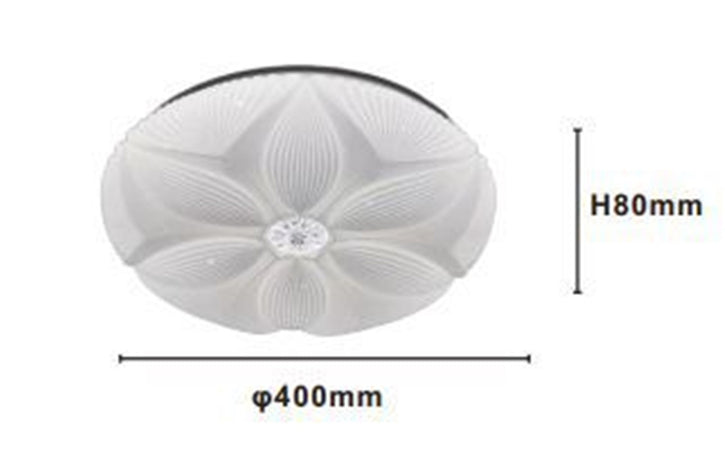 Plafoniera Led Soffitto Decoro Fiore 45w Bianco Lampada Luce Fredda 6500k Ip20 71771