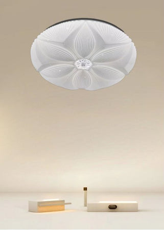 Plafoniera Led Soffitto Decoro Fiore 45w Bianco Lampada Luce Fredda 6500k Ip20 71771