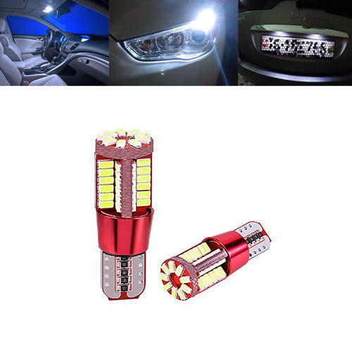 2 led t10 lampade canbus 57 led smd 4014 no erreore luci bianco xenon posizioni auto automobile