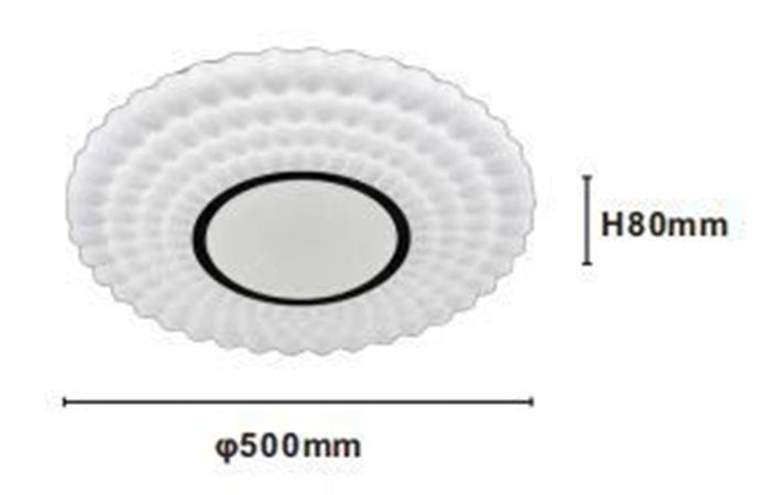 Plafoniera Led Da Soffitto 60 W 6000lm Bianco Lampada Luce Fredda 6500k Ip20 69793