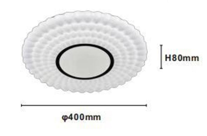 Plafoniera Da Soffitto Led 45w 4500 Lm Bianco Lampada Luce Fredda 6500k Ip20 02302