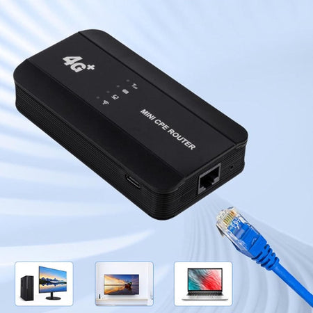 Mini Router Cpe Ethernet 4g Lte Wifi 6 300mbps Rj45 Slot Scheda Sim Tipo C Portatile