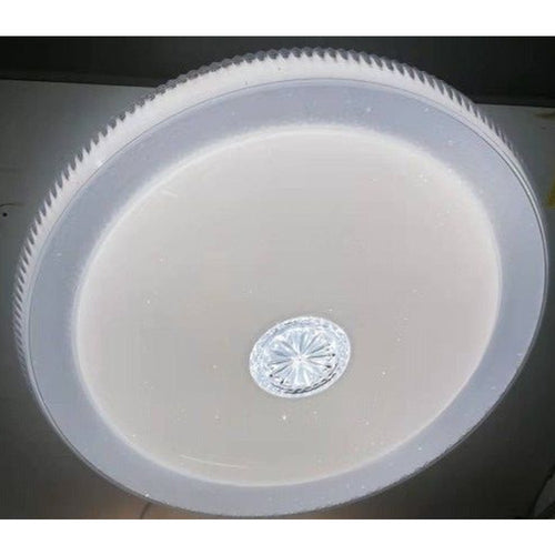 Plafoniera Con Cristallo Centrale Moderno 50 Cm Led Lampadario Luce 6500k 08364
