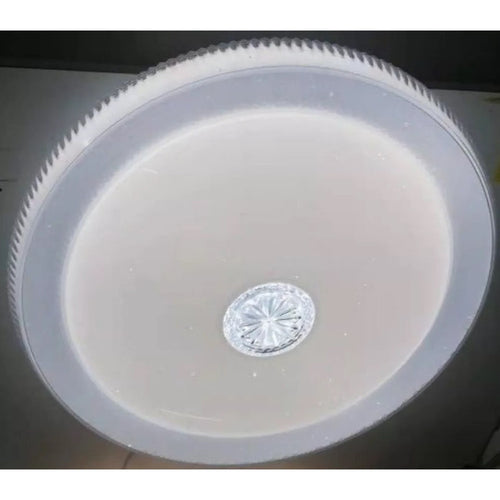 Plafoniera Con Cristallo Centrale Moderno 40cm 50w Led Lampadario Luce 6500k 80404