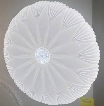 Plafoniera 40cm Con Cristallo Centrale Glitter Led 50w A Soffitto Luce 6500k 70973