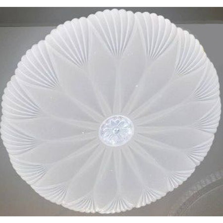 Plafoniera 40cm Con Cristallo Centrale Glitter Led 50w A Soffitto Luce 6500k 70973