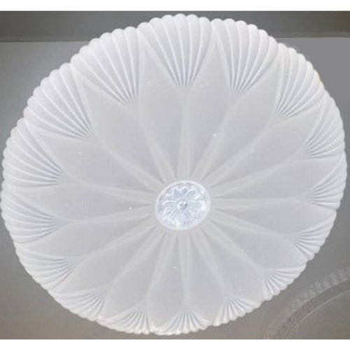 Plafoniera 40cm Con Cristallo Centrale Glitter Led 50w A Soffitto Luce 6500k 70973