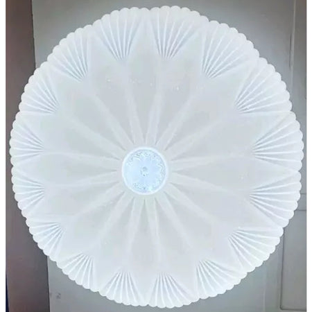 Plafoniera 50cm Con Cristallo Centrale Glitter Led 60w A Soffitto Luce 6500k 27816