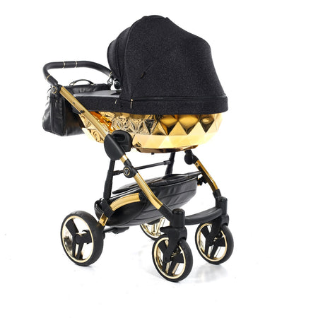 Trio Junama Diamond Shine Nero Glitter/Navicella e Telaio Oro Giallo