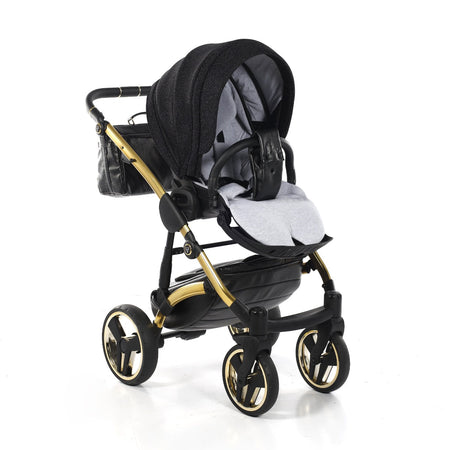 Trio Junama Diamond Shine Nero Glitter/Navicella e Telaio Oro Giallo