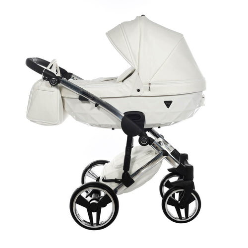 Junama Diamond Fluo Individual V3 2 in 1 Pelle Bianco Telaio Cromato