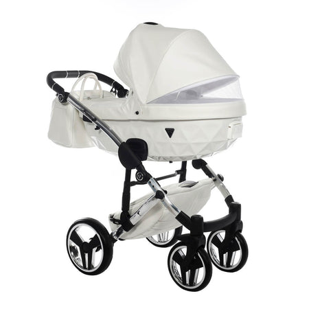 Junama Diamond Fluo Individual V3 2 in 1 Pelle Bianco Telaio Cromato