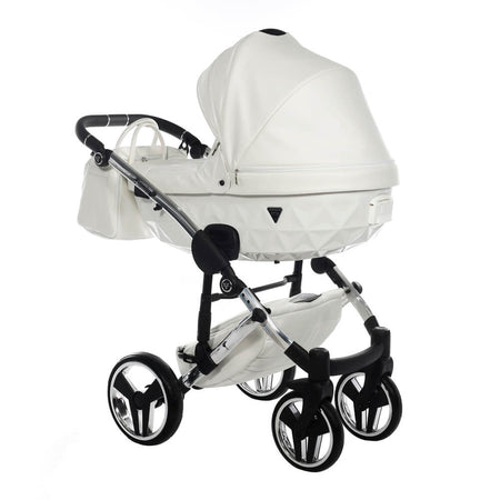 Junama Diamond Fluo Individual V3 2 in 1 Pelle Bianco Telaio Cromato