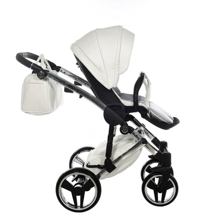 Junama Diamond Fluo Individual V3 2 in 1 Pelle Bianco Telaio Cromato