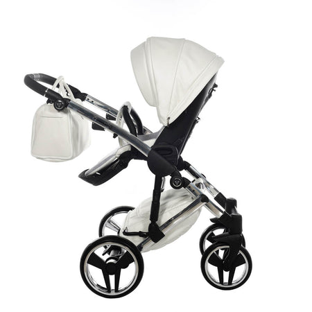 Junama Diamond Fluo Individual V3 2 in 1 Pelle Bianco Telaio Cromato