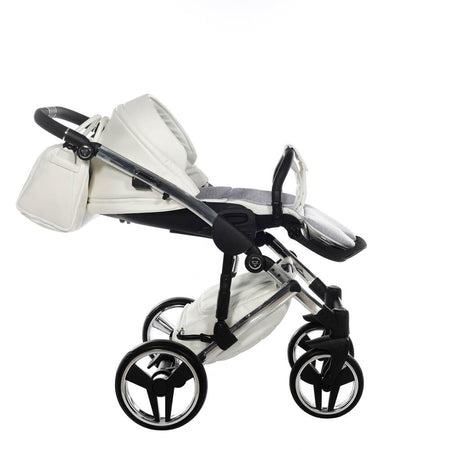 Junama Diamond Fluo Individual V3 2 in 1 Pelle Bianco Telaio Cromato