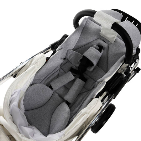 Junama Diamond Fluo Individual V3 2 in 1 Pelle Bianco Telaio Cromato