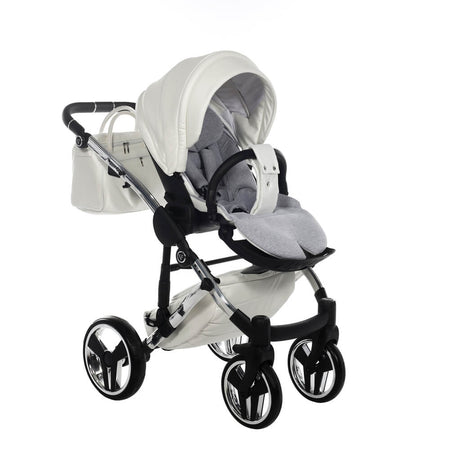 Junama Diamond Fluo Individual V3 2 in 1 Pelle Bianco Telaio Cromato