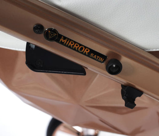 Trio Junama Diamond Mirror Satin V2 3 in 1 Pelle Edition Champagne Satinato e Bianco