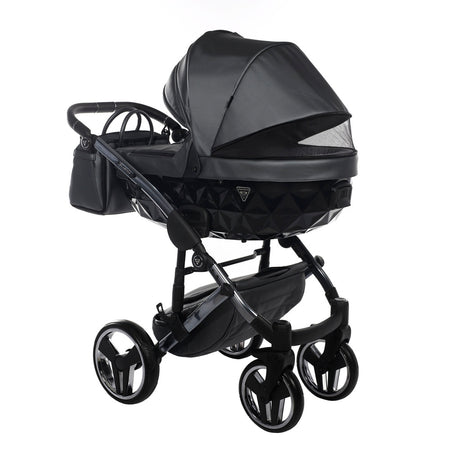 Diamond Fluo V2 2 in 1 Pelle Grigio Navicella Nera Telaio Titanio