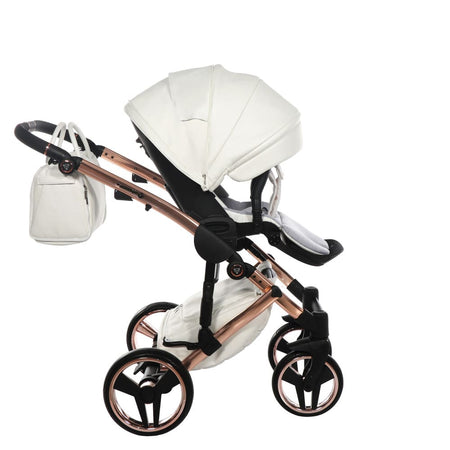 Junama Diamond Fluo Individual V3 2 in 1 Pelle Bianco Telaio Oro Rosa