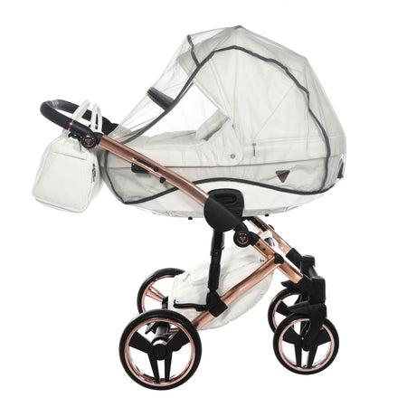 Junama Diamond Fluo Individual V3 2 in 1 Pelle Bianco Telaio Oro Rosa