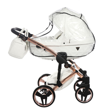 Junama Diamond Fluo Individual V3 2 in 1 Pelle Bianco Telaio Oro Rosa