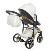 Trio Junama Diamond Mirror Satin V2 3 in 1 Pelle Edition Oro Satinato e Bianco