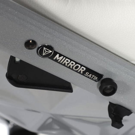 Trio Junama Diamond Mirror Satin Pelle V2 Bianco Telaio Grigio Satinato