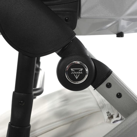 Junama Diamond Mirror Satin V2 2 in 1 Pelle Bianco Navicella Grigio Telaio Cromato