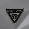 Trio Junama Diamond Mirror Satin Pelle V2 Bianco Telaio Grigio Satinato